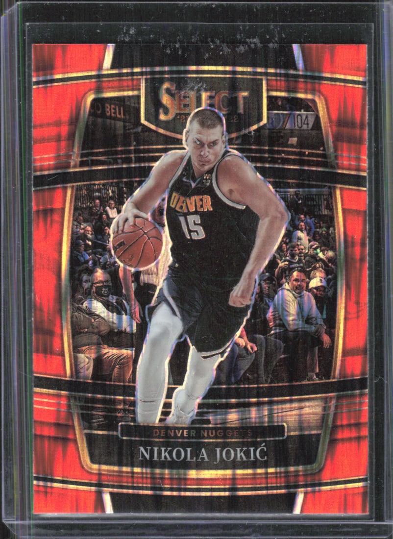 Nikola Jokic Orange Flash Prizms 2021-22 Panini Select #82 (1 of 2)