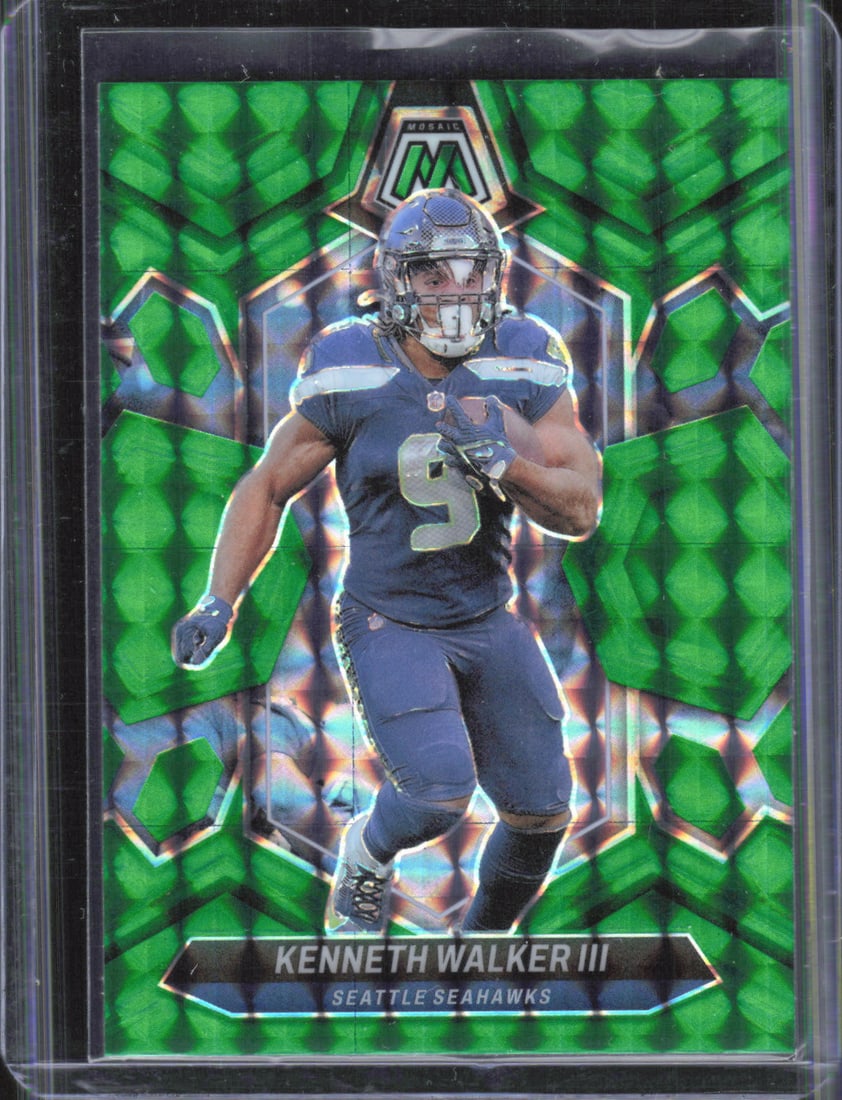 Kenneth Walker III Mosaic Green 2024 Panini Mosaic #198 (1 of 2)