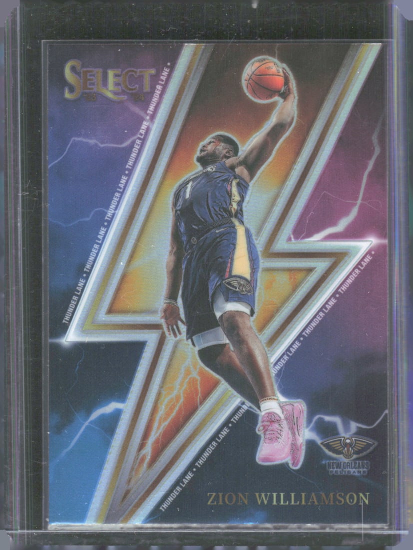 Zion Williamson Thunder Lane Silver Prizms 2023-24 Panini Select #1: Zion Williamson Thunder Lane Silver Prizms 2023-24 Panini Select #1