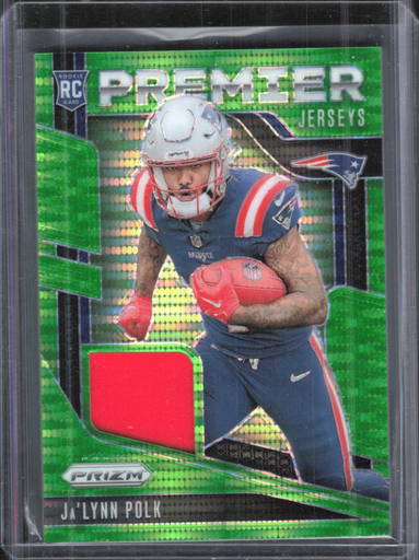 Ja'lynn Polk Rookie Card Neon Green Pulsar Premier Jerseys 2024 Panini