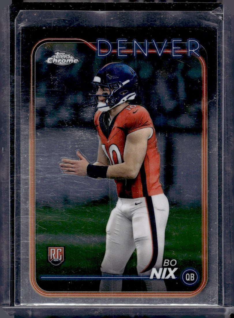 Bo Nix RC 2024 Topps Chrome #206: Bo Nix RC 2024 Topps Chrome #206