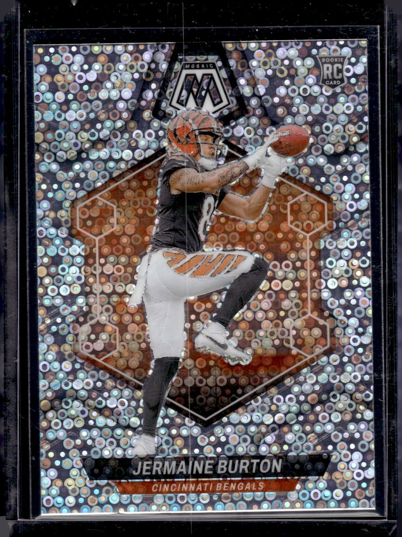 Jermain Burton No Huddle Prizm RC 2024 Panini Mosaic #366: Jermain Burton No Huddle Prizm RC 2024 Panini Mosaic #366