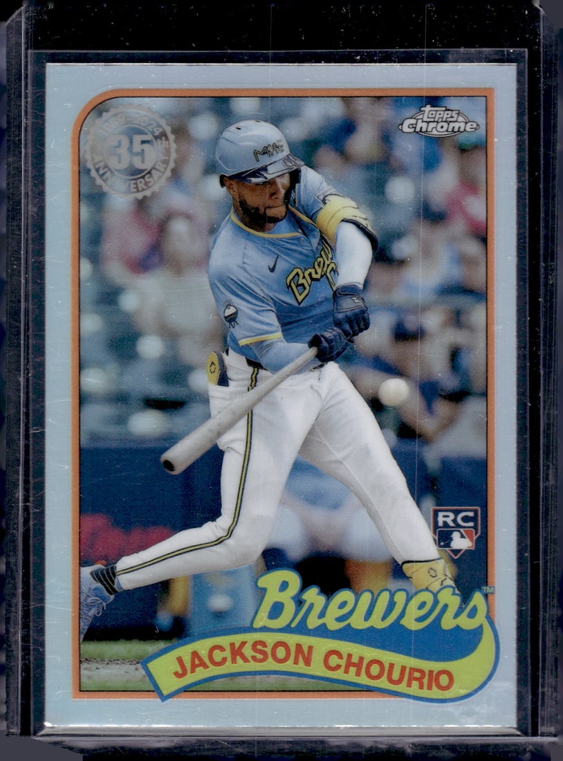 Jackson Chourio 35th Anniversary Refractor RC 2024 Topps Chrome #89CU-4: Jackson Chourio 35th Anniversary Refractor RC 2024 Topps Chrome #89CU-4