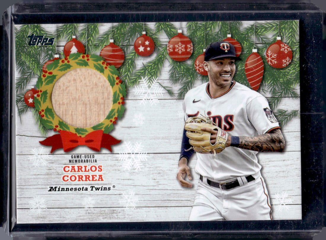 Carlos Correa Game Used Patch 2022 Topps Holiday #WRC-CC (1 of 2)