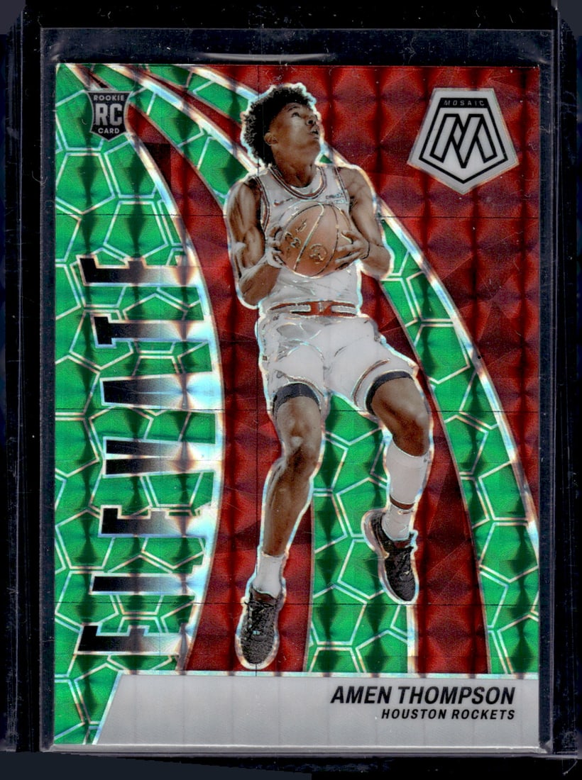 Amen Thompson Elevate Green Mosaic Prizm RC 2023-24 Panini Mosaic #13: Amen Thompson Elevate Green Mosaic Prizm RC 2023-24 Panini Mosaic #13
