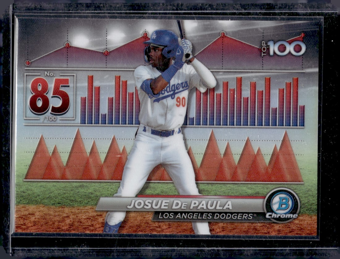 Josue De Paula Top 100 Propsects 2024 Bowman Chrome #BTP-85: Josue De Paula Top 100 Propsects 2024 Bowman Chrome #BTP-85