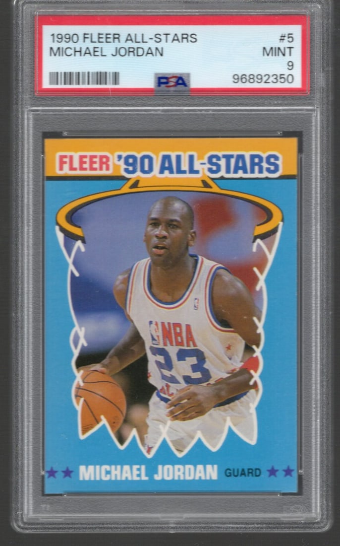 Michael Jordan 1990 Fleer All-Stars #5 PSA 9 (1 of 2)