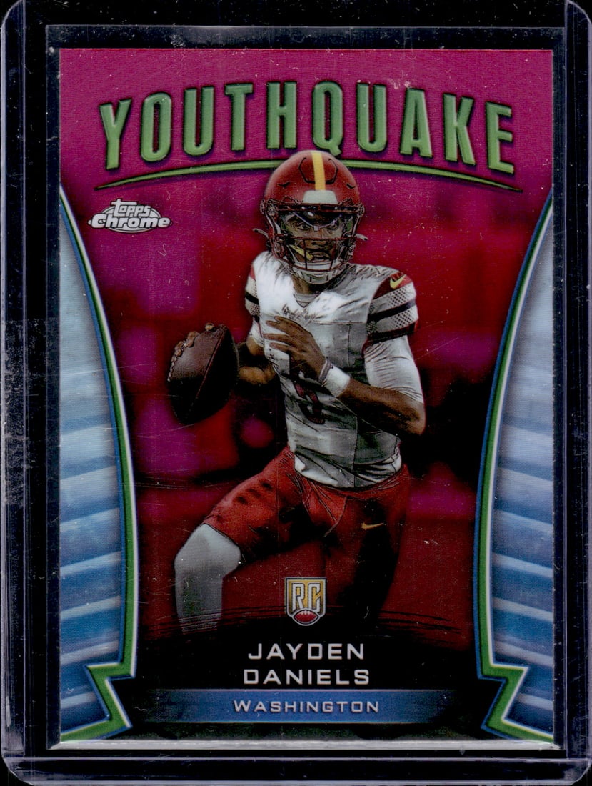 Jayden Daniels Youthquake Pink Refractor RC 2024 Topps Chrome #Y-3 (1 of 2)