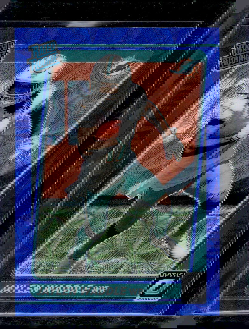 Jaylen Waddle Blue Scope Prizm RC 2021 Donruss Optic #208 (1 of 2)