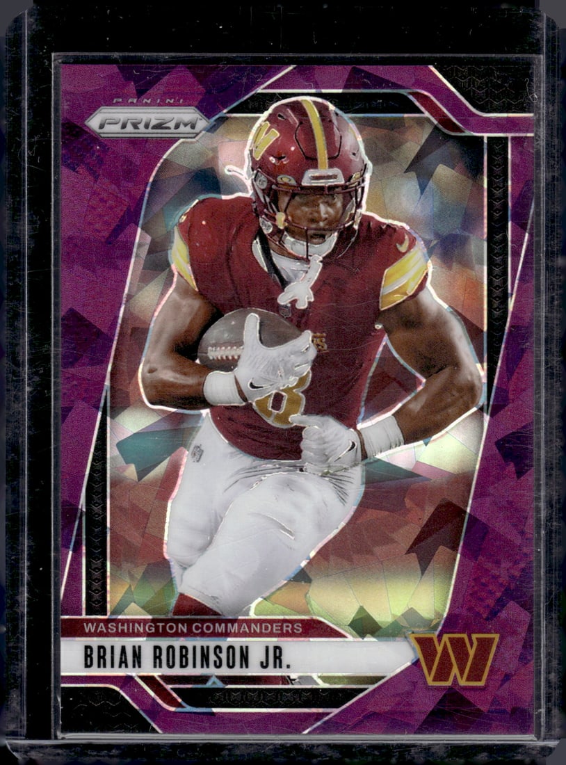 Brian Robinson Jr. Purple Cracked Ice /225 2024 Panini Prizm #288: Brian Robinson Jr. Purple Cracked Ice /225 2024 Panini Prizm #288