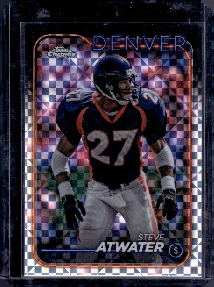 Steve Atwater Xfractor 2024 Topps Chrome #61: Steve Atwater Xfractor 2024 Topps Chrome #61