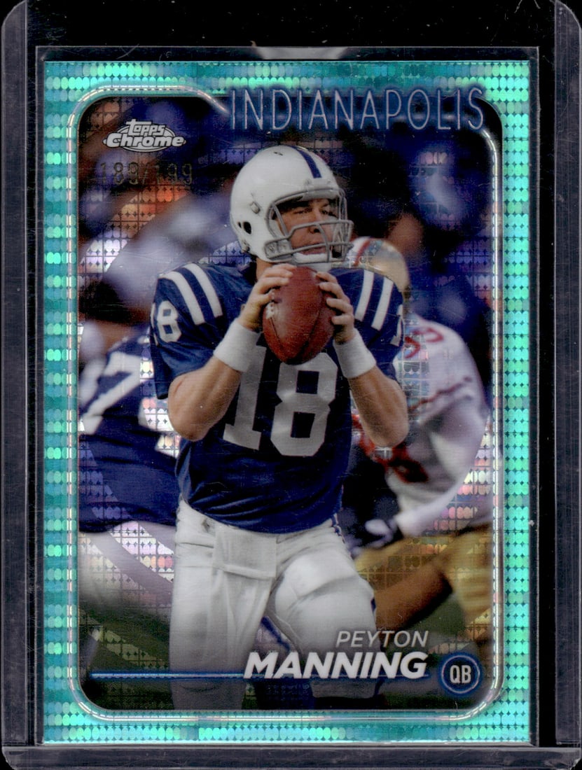 Peyton Manning Aqua Sonar Refractor /199 2024 Topps Chrome #86 (1 of 2)