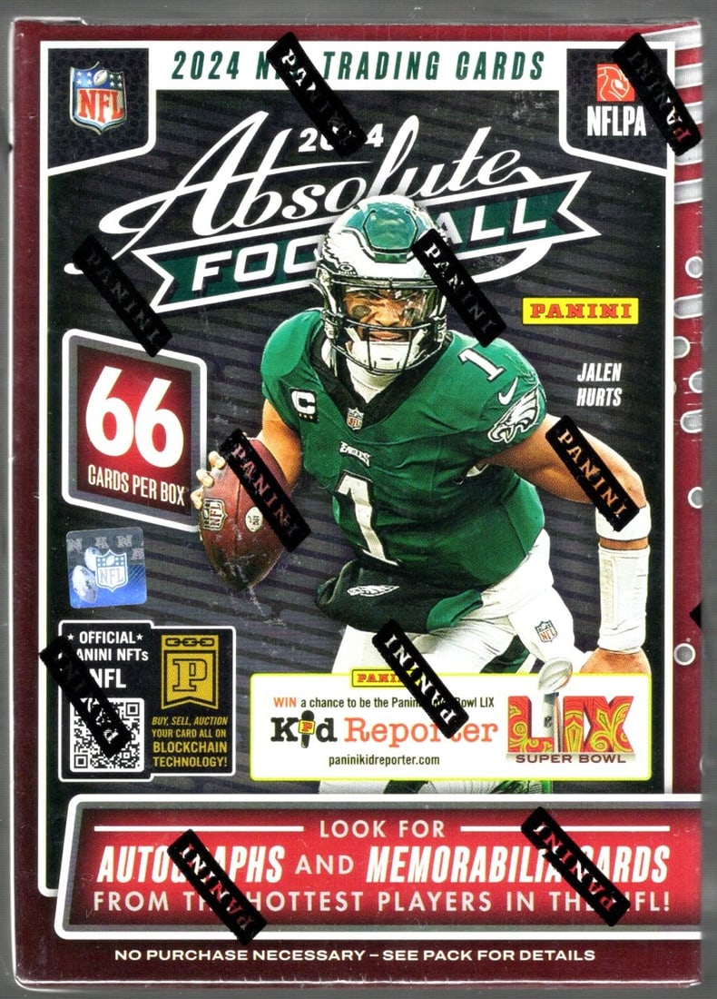 2024-25 Panini Absolute Football Blaster Box - Jayden Daniels, Bo Nix, Blue Parallels, Kabooms (1 of 1)