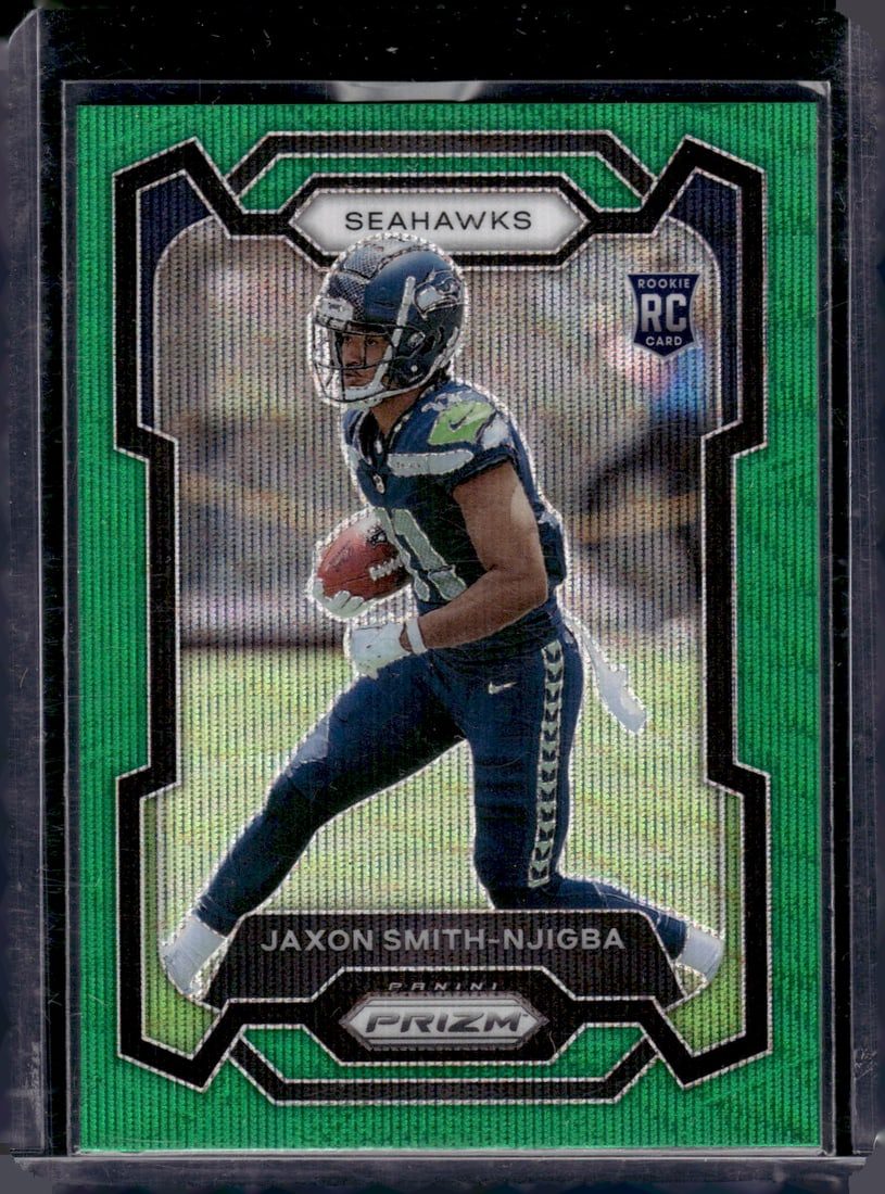 Jaxon Smith-Njigba Green Wave Prizm RC 2023 Panini Prizm #390 (1 of 2)