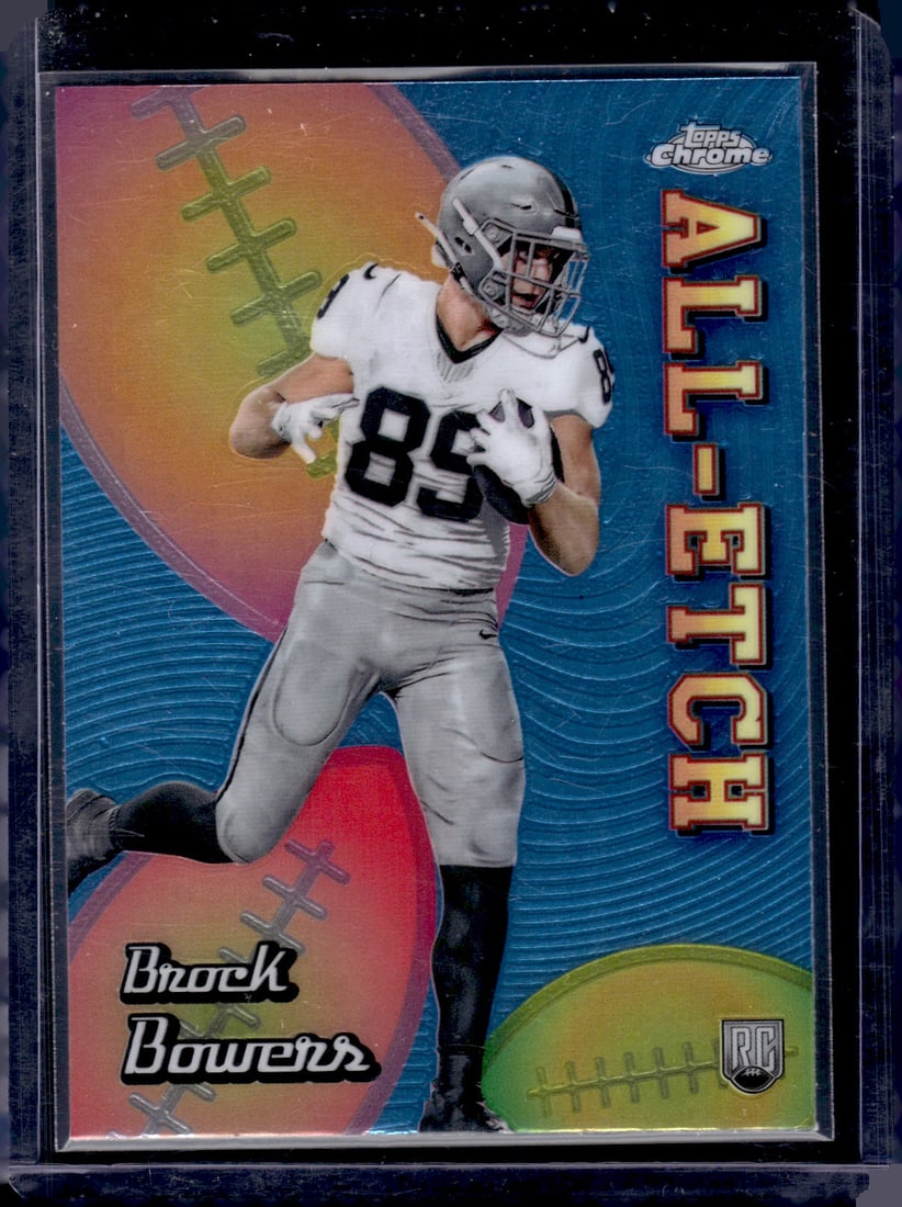 Brock Bowers All-Etch RC 2024 Topps Chrome #CAE-BB: Brock Bowers All-Etch RC 2024 Topps Chrome #CAE-BB