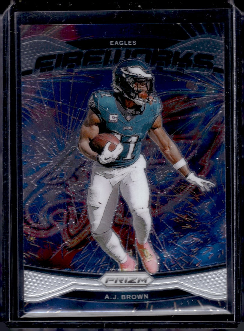 Aj Brown Fireworks 2024 Panini Prizm #13: Aj Brown Fireworks 2024 Panini Prizm #13