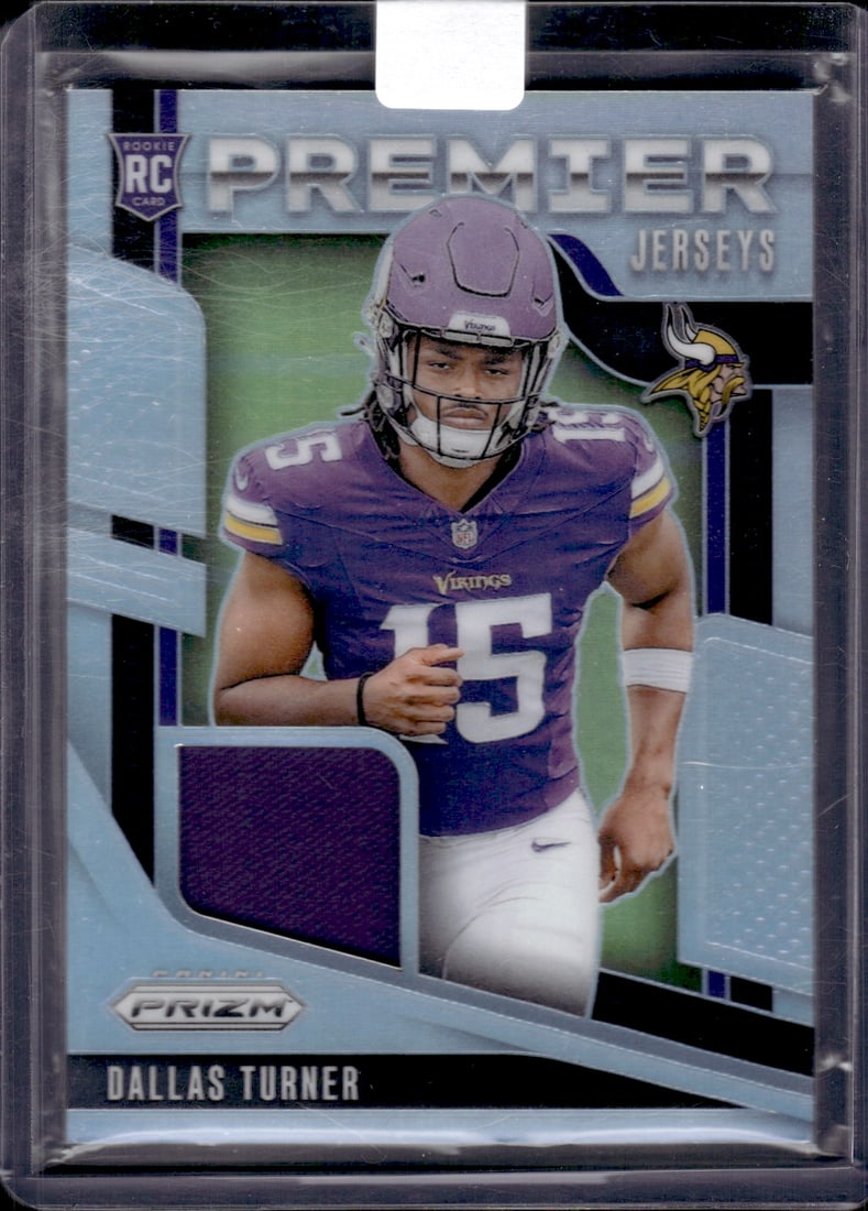 Dallas Turner Silver Prizm RC Patch 2024 Panini Prizm #PJ-DTR: Dallas Turner Silver Prizm RC Patch 2024 Panini Prizm #PJ-DTR