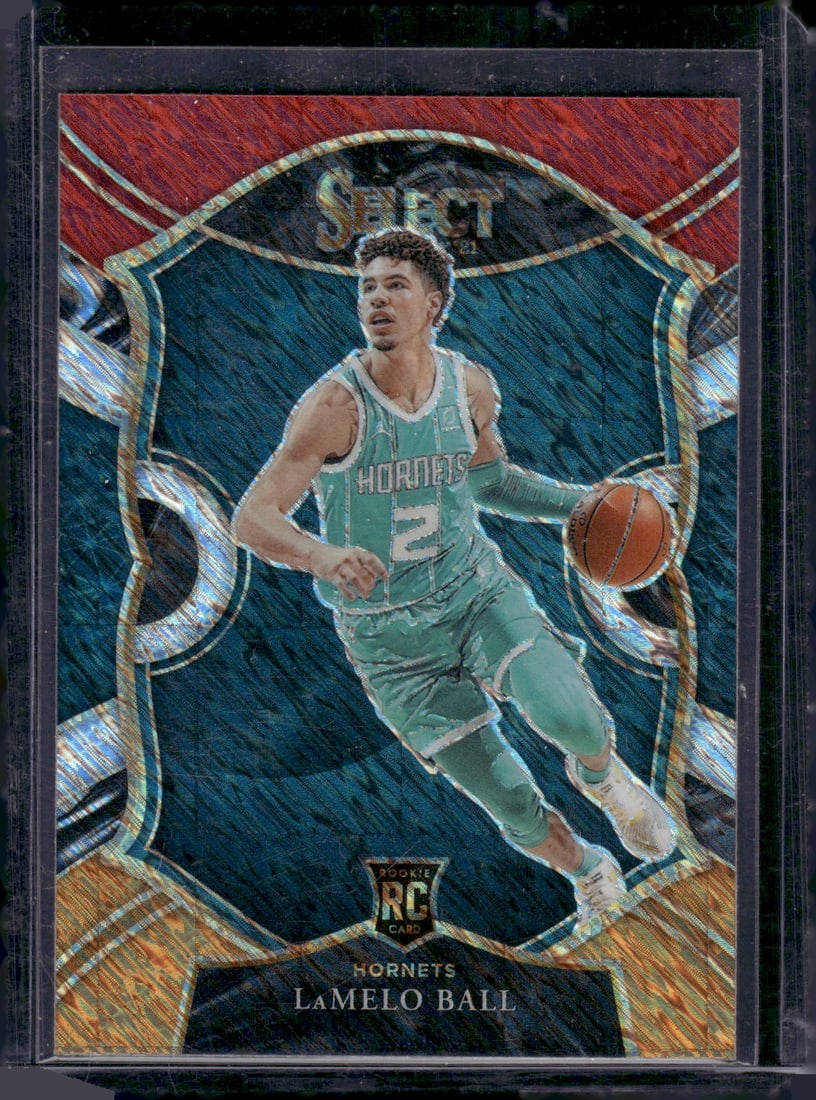 LaMelo Ball Red White Orange Flash Prizm RC 2020-21 Panini Select #63 (1 of 2)