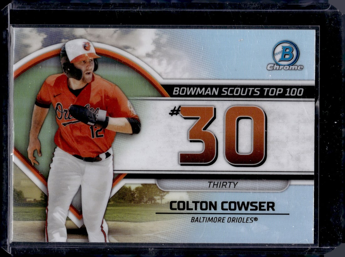 Colton Cowser Bowman Scouts Top 100 2023 Bowman Chrome #BTP-30: Colton Cowser Bowman Scouts Top 100 2023 Bowman Chrome #BTP-30