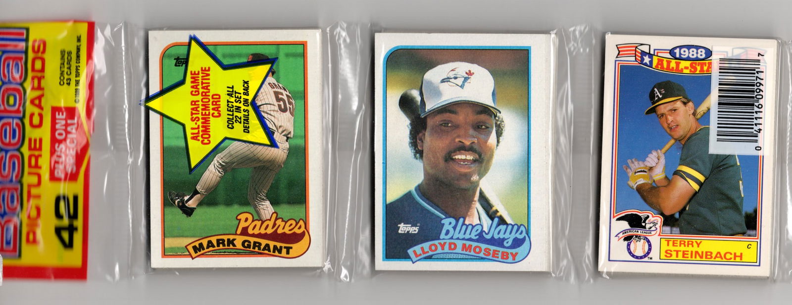 1989 Topps Baseball Hanger Rack Pack - 42 Cards Plus 1 Special Card - You get the pack shown (1 of 2)