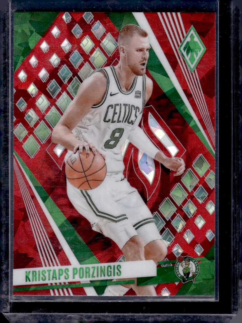 Kristaps Porzingis Red Cracked Ice 2023-24 Panini Phoenix #152 (1 of 2)