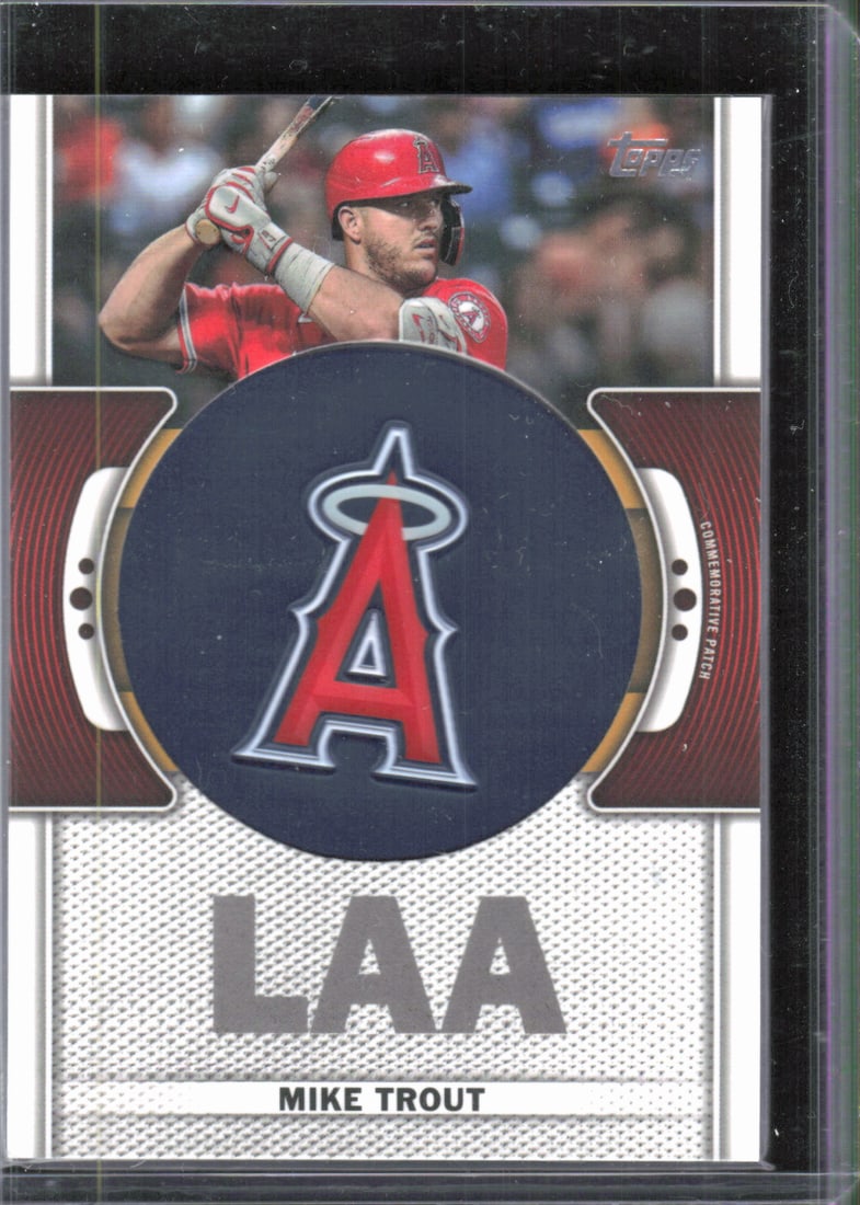Mike Trout Team Logo Commemorative Patch 2023 Topps #TLP-MT (1 of 2)