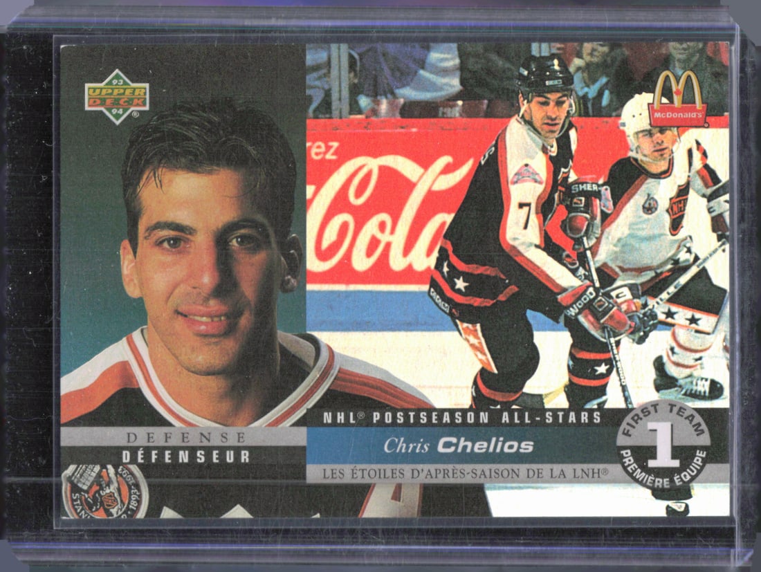 Chris Chelios NHL Postseason All-Stars Holograms 1993-94 Upper Deck McDonald's NHL All-Stars Vintage (1 of 2)
