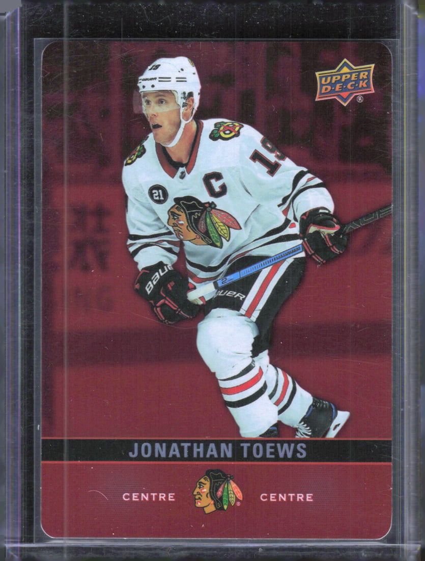 Jonathan Toews Red Die Cut 2019-20 Upper Deck Tim Hortons #DC-9 (1 of 2)