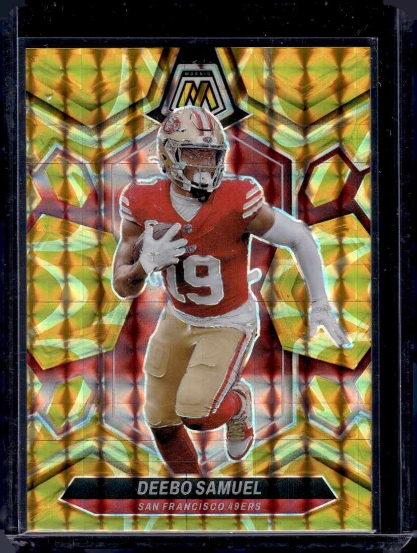 Deebo Samuel Lot of 2 Yellow Reactive Mosaic & Silver Prizm Die Cut Select (1 of 4)