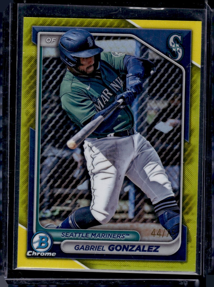 Gabriel Gonzalez Yellow Refractor Prospects /75 2024 Bowman Chrome #BCP-35 (1 of 2)
