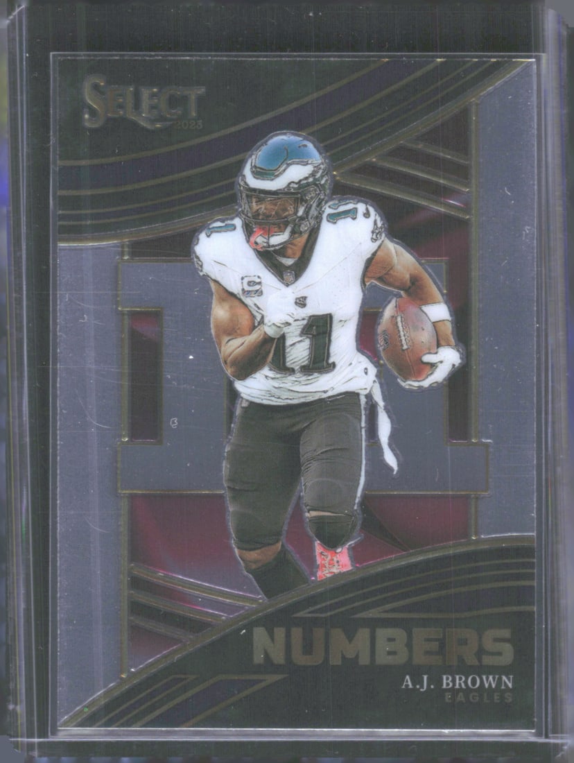 A.J. Brown Select Numbers 2023 Panini Select #NMB-ABR (1 of 2)