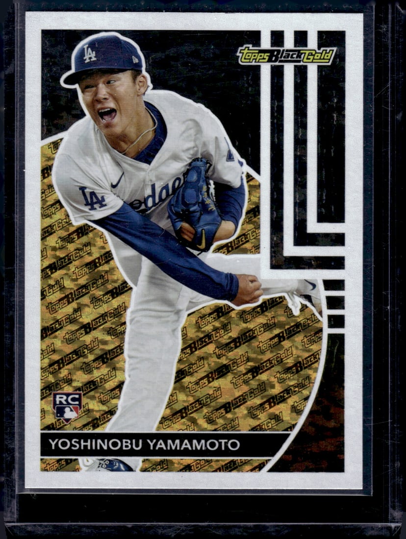 Yoshinbu Yamamoto RC 2024 Topps Black Gold #BG-13: Yoshinbu Yamamoto RC 2024 Topps Black Gold #BG-13