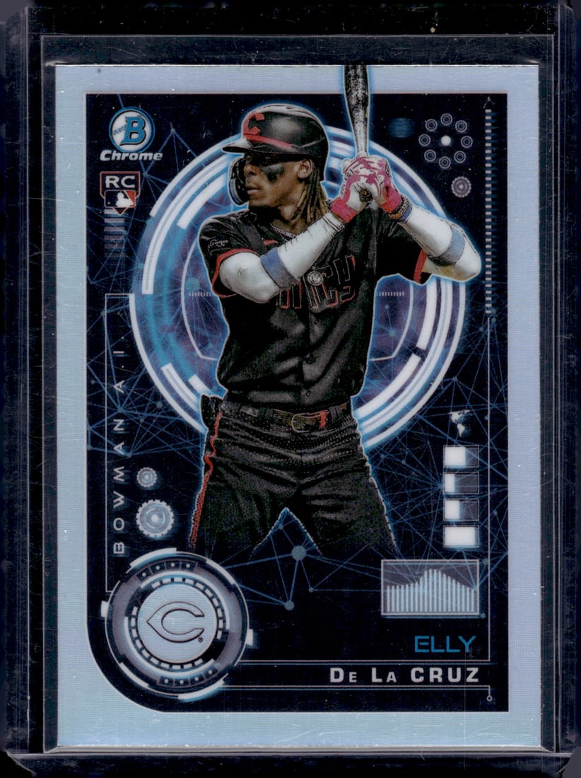 Elly De La Cruz AI Refractor RC 2024 Bowman Chrome #BAI-1: Elly De La Cruz AI Refractor RC 2024 Bowman Chrome #BAI-1