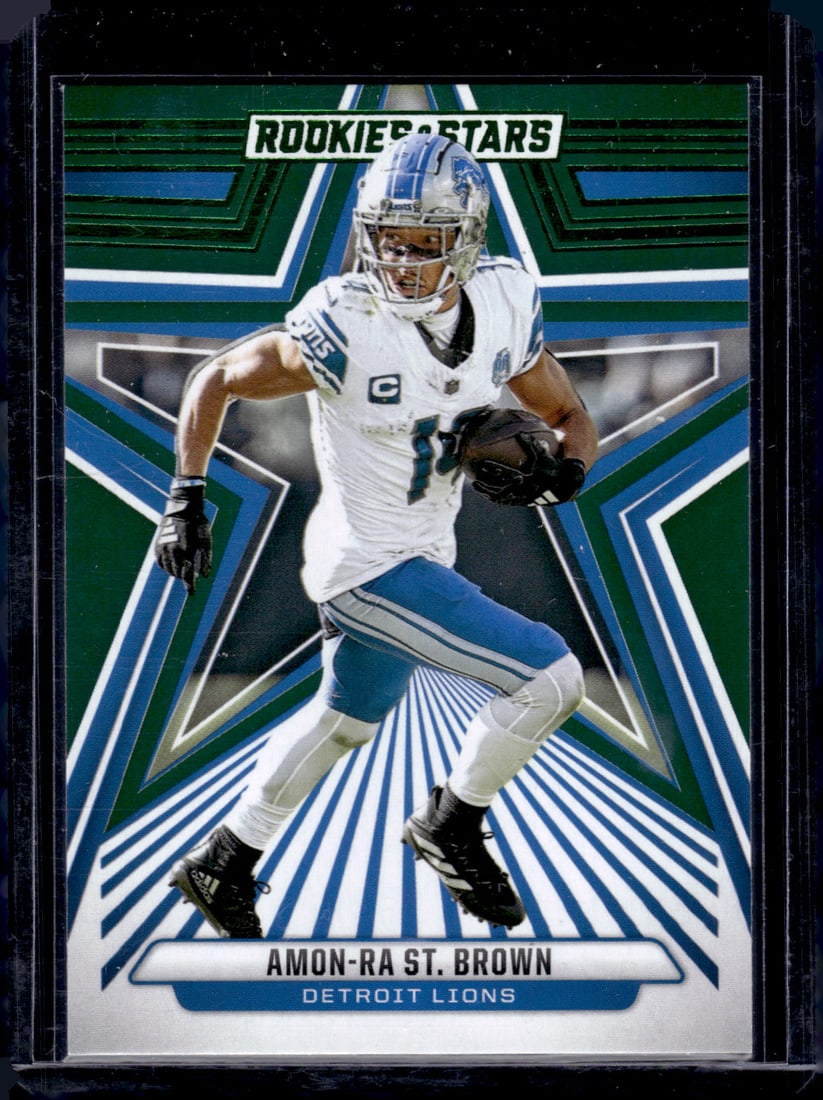 Amon-Ra St. Brown Green Parallel 2024 Panini Rookies & Stars #32: Amon-Ra St. Brown Green Parallel 2024 Panini Rookies & Stars #32