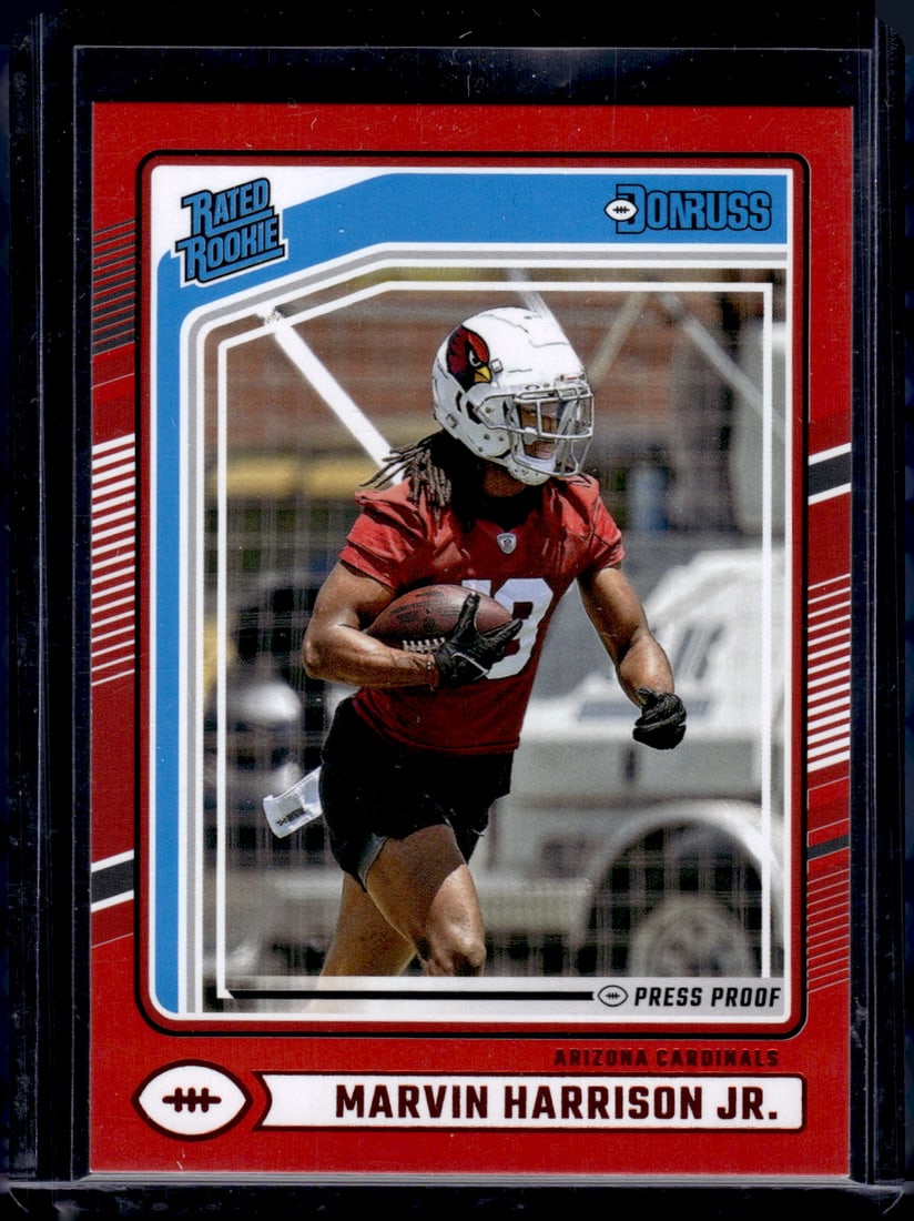 Marvin Harrison Jr. Red Press Proof RC 2024 Panini Donruss #393: Marvin Harrison Jr. Red Press Proof RC 2024 Panini Donruss #393