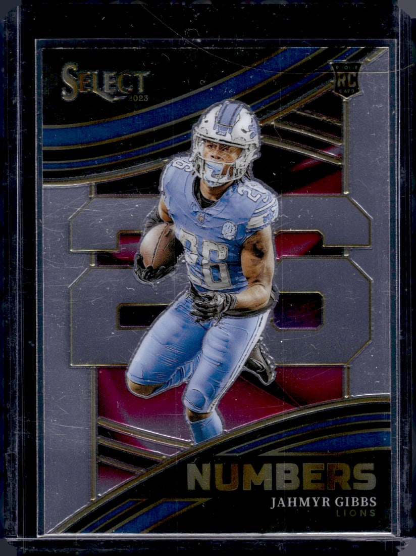 Jahmyr Gibbs Numbers RC 2023 Panini Select #NMB-JGI: Jahmyr Gibbs Numbers RC 2023 Panini Select #NMB-JGI