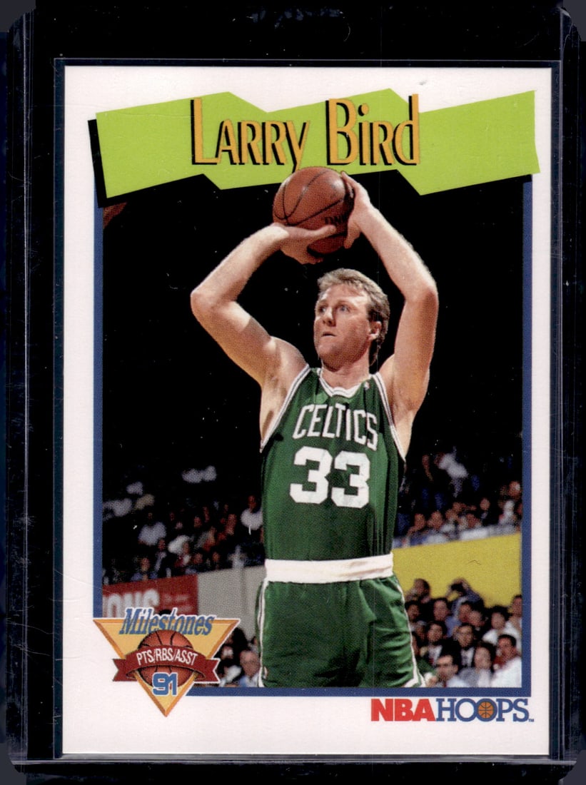 Larry Bird Milestones 1991 NBA Hoops #314: Larry Bird Milestones 1991 NBA Hoops #314