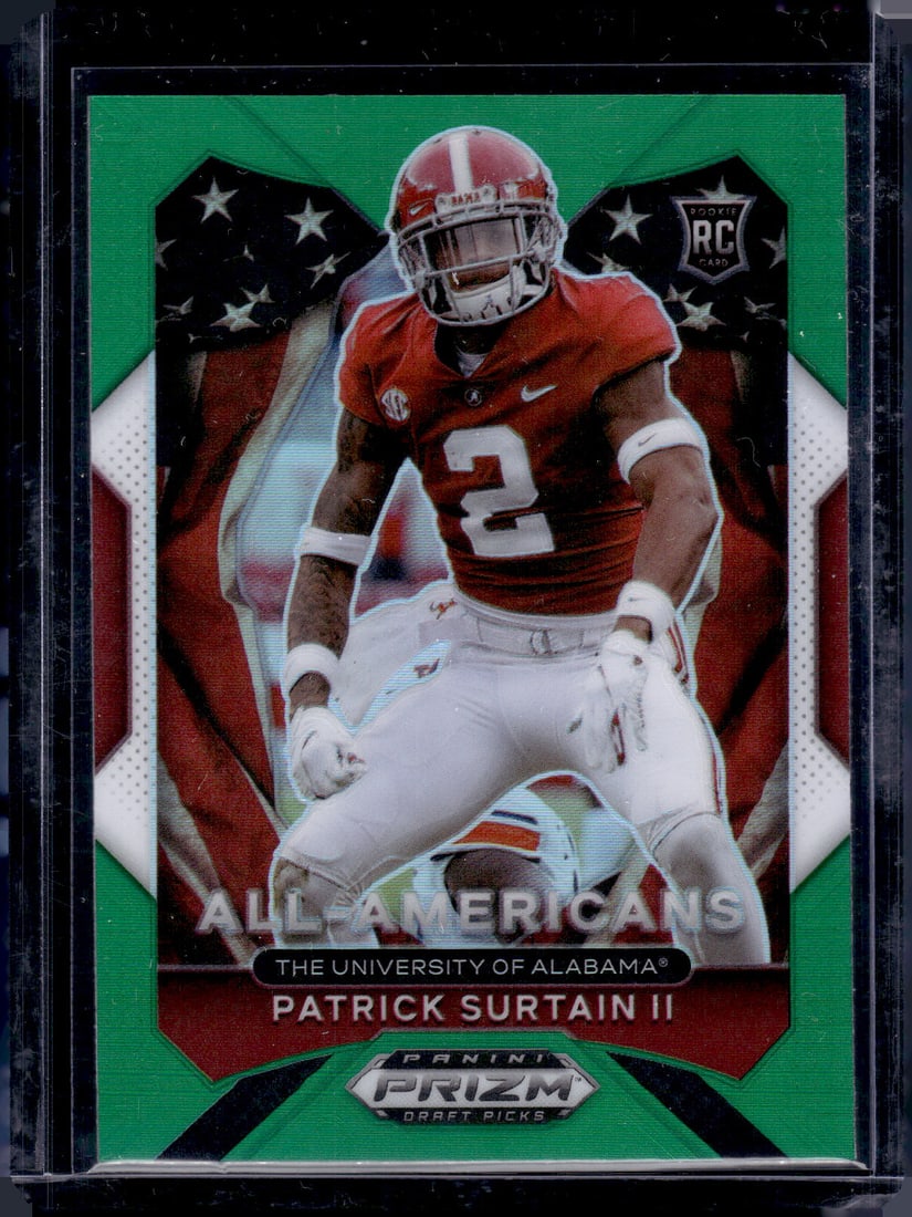 Patrick Surtain All-Americans Green Prizm RC 2021 Panini Prizm Draft Picks #199 (1 of 2)