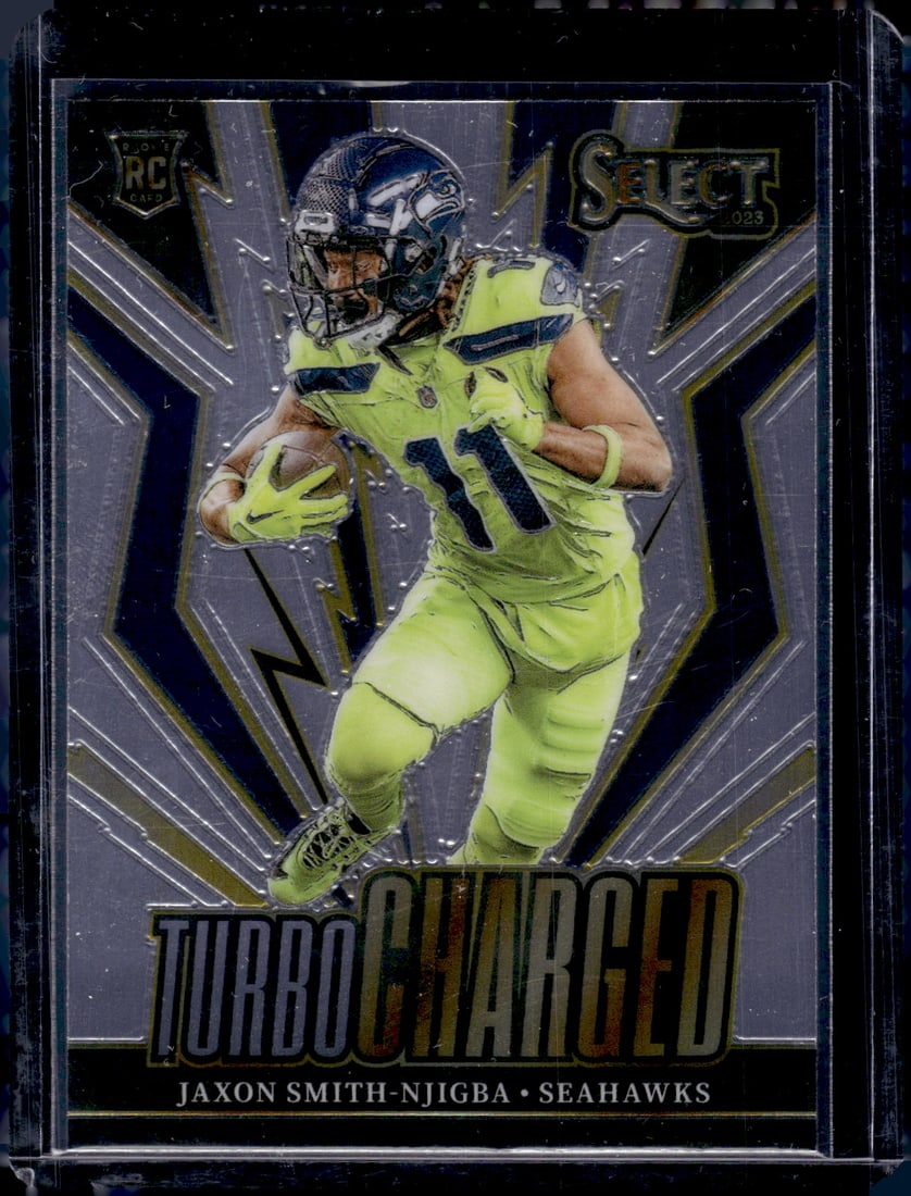 Jaxon Smith-Njigba Turbocharged RC 2023 Panini Select #TUR-JAN: Jaxon Smith-Njigba Turbocharged RC 2023 Panini Select #TUR-JAN