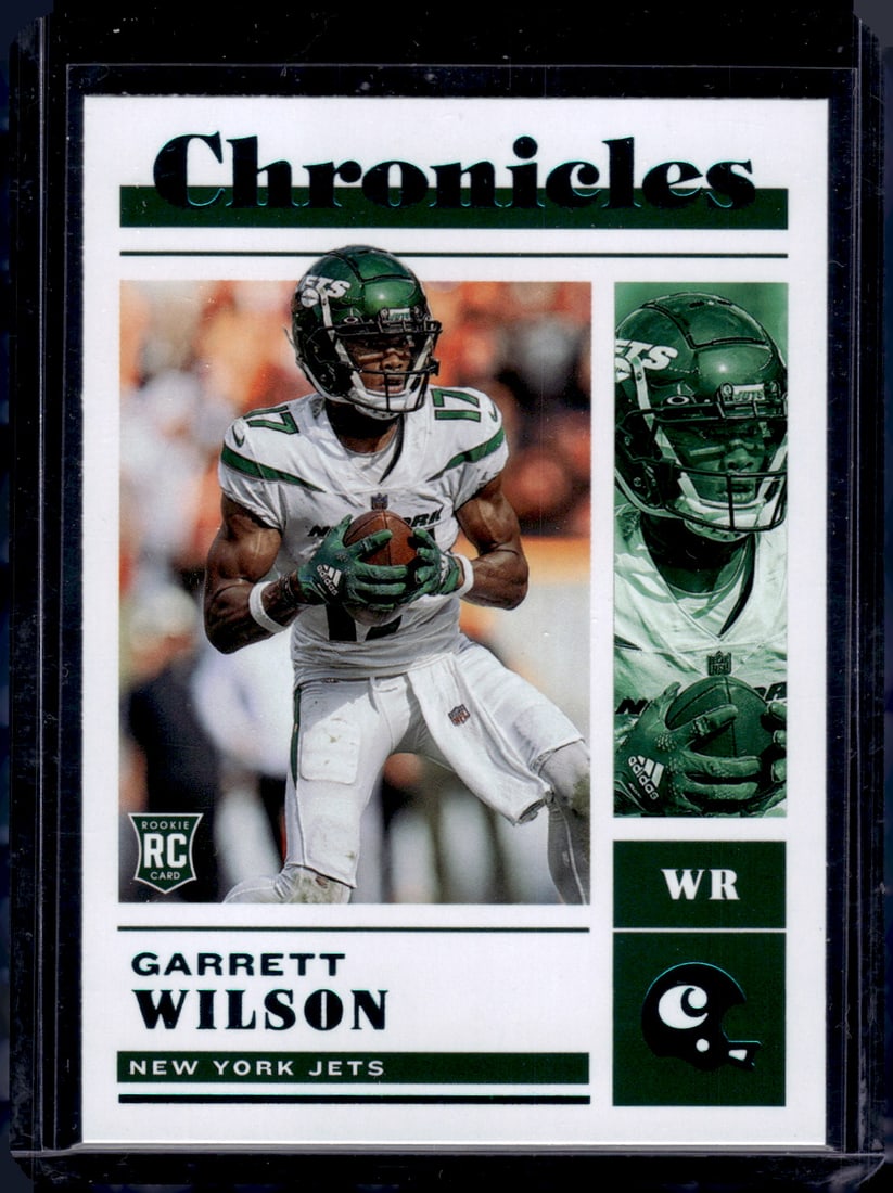 Garrett Wilson Teal Parallel RC 2022 Panini Chronicles #43: Garrett Wilson Teal Parallel RC 2022 Panini Chronicles #43