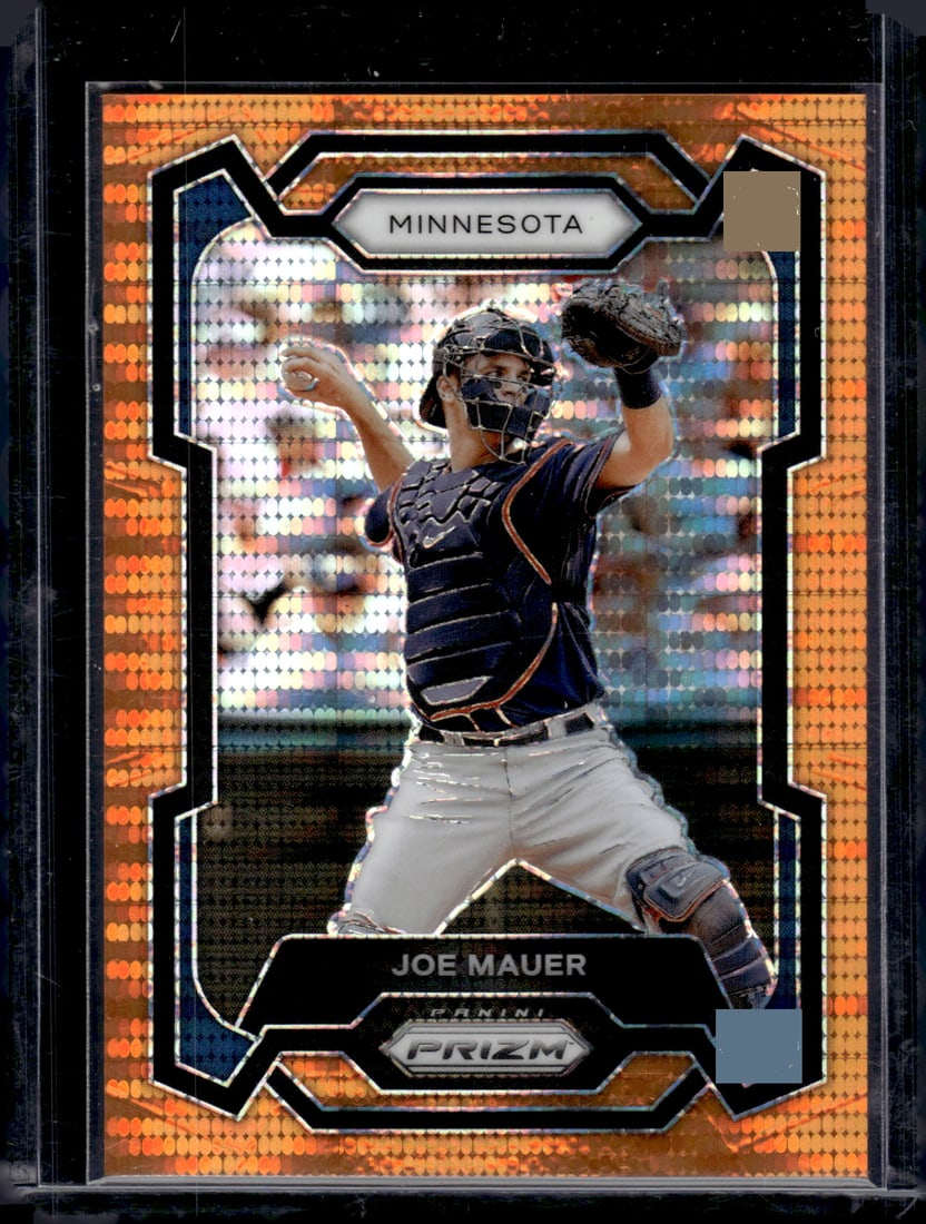 Joe Mauer Orange Pulsar Prizm /399 2024 Panini Prizm #7: Joe Mauer Orange Pulsar Prizm /399 2024 Panini Prizm #7