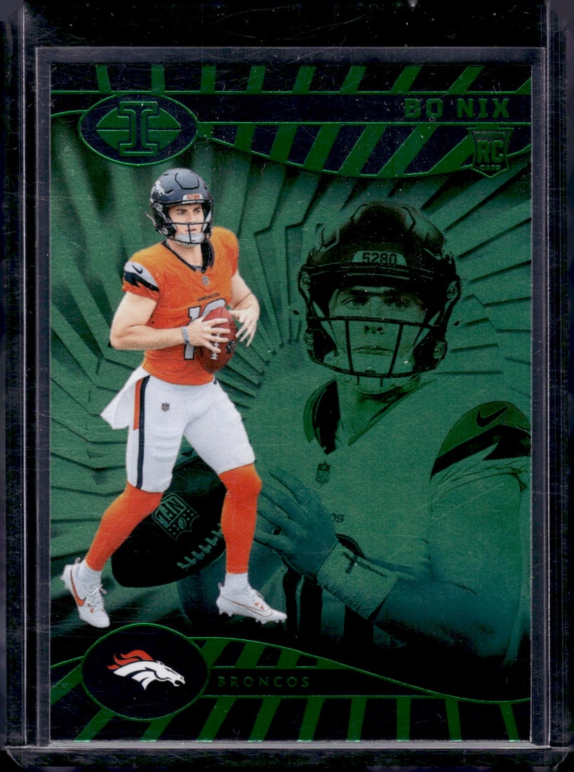 Bo Nix Emerald RC 2024 Panini Illusions #22: Bo Nix Emerald RC 2024 Panini Illusions #22