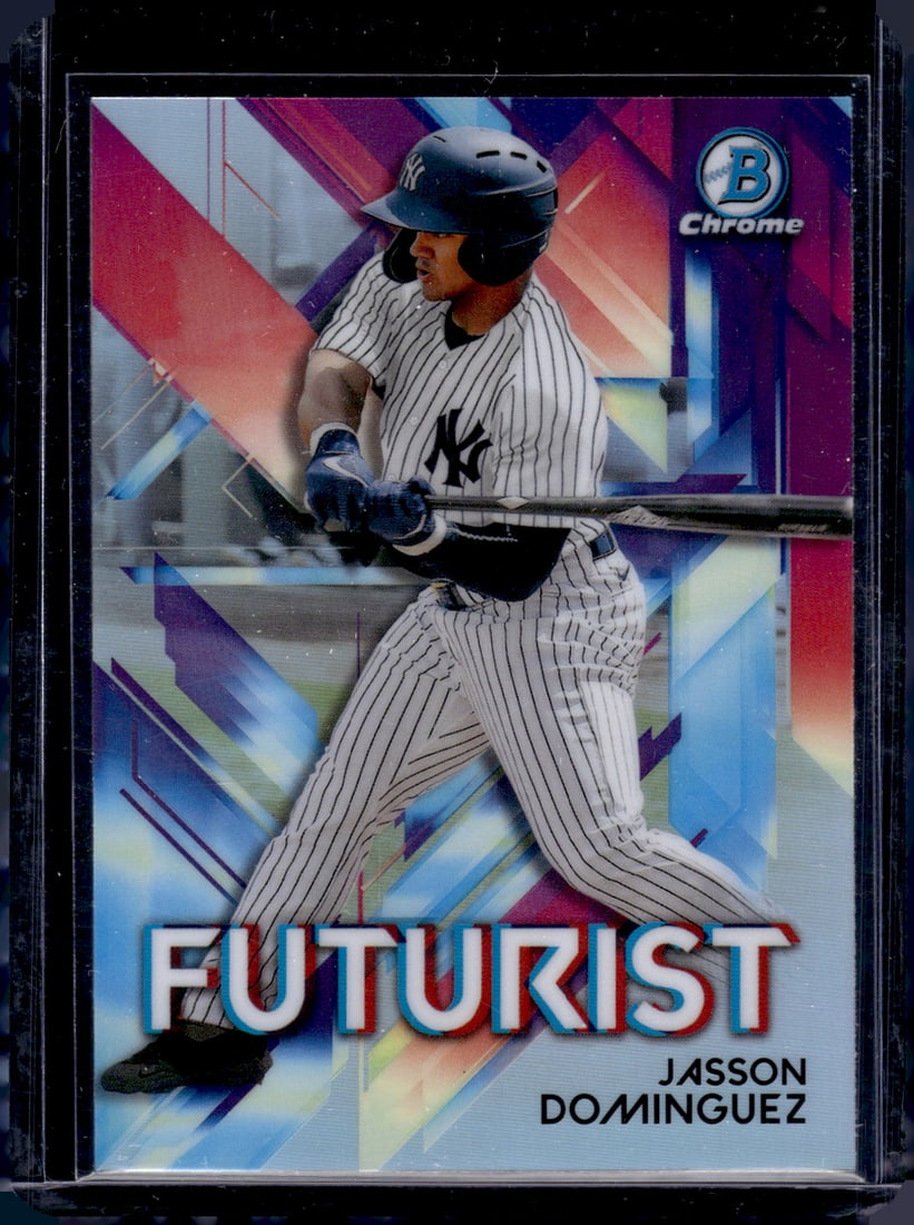 Jasson Dominguez Futurist Refractor 2021 Bowman Chrome #FUT-JD: Jasson Dominguez Futurist Refractor 2021 Bowman Chrome #FUT-JD