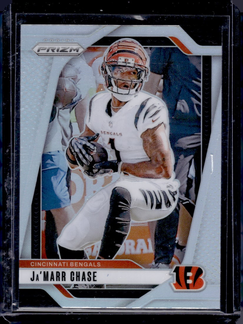 Ja'Marr Chase Silver Prizm 2024 Panini Prizm #57: Ja'Marr Chase Silver Prizm 2024 Panini Prizm #57