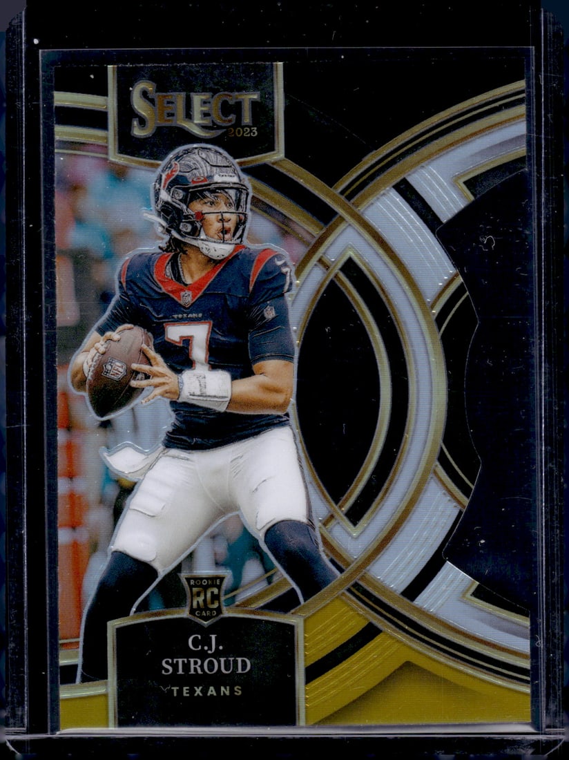 Cj Stroud Black/Gold Prizm Die Cut RC 2023 Panini Select #183 (1 of 2)