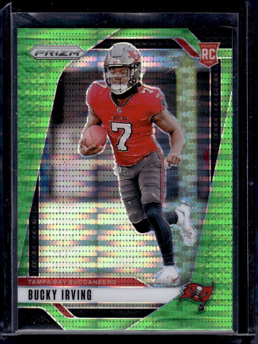 Bucky Irving Neon Green Pulsar Prizm RC 2024 Panini Prizm #316: Bucky Irving Neon Green Pulsar Prizm RC 2024 Panini Prizm #316