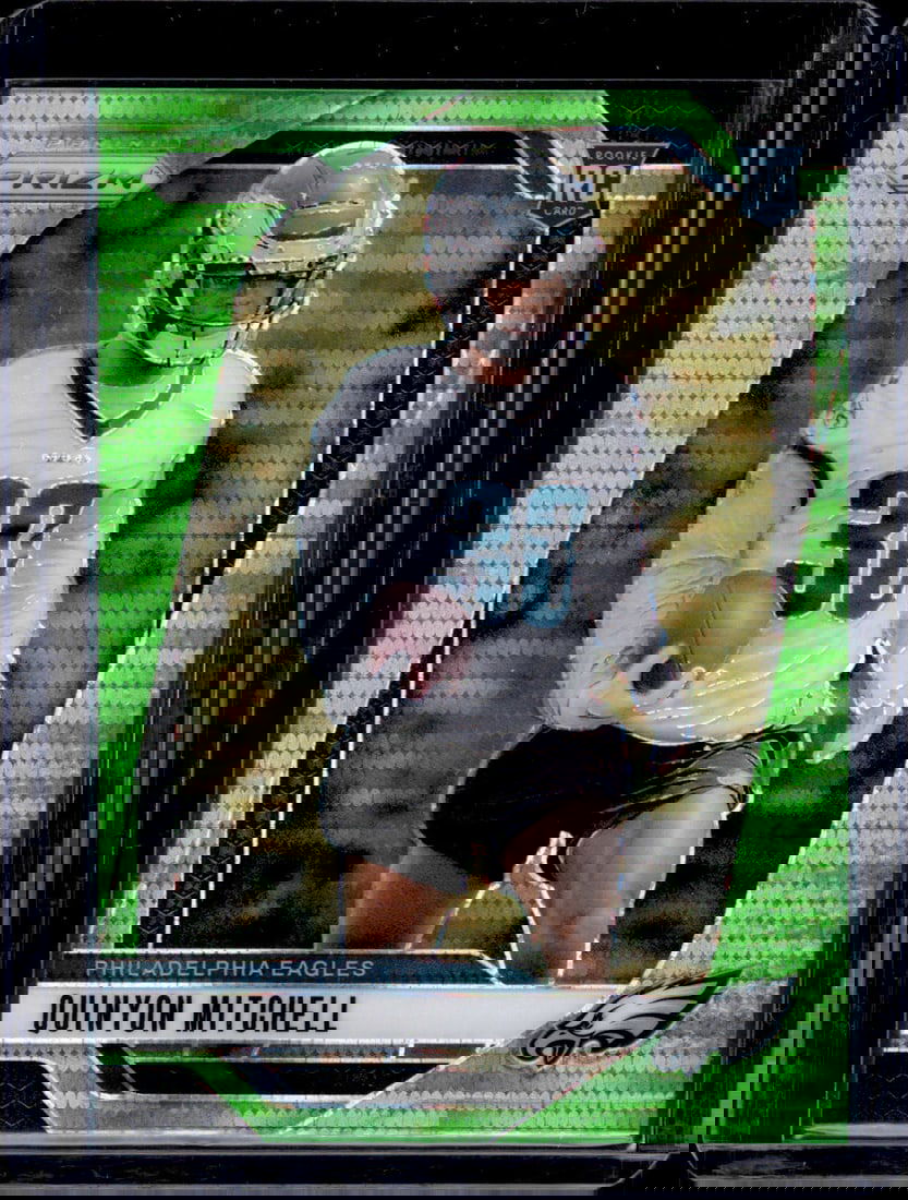 Quinyon Mitchell Neon Green Pulsar Prizm RC 2024 Panini Prizm #381: Quinyon Mitchell Neon Green Pulsar Prizm RC 2024 Panini Prizm #381