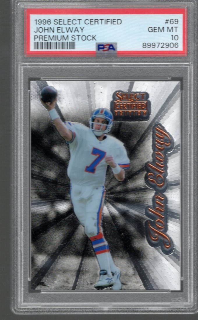 John Elway 1996 Select Certified Premium Stock #69 PSA 10 GEM MINT (1 of 2)