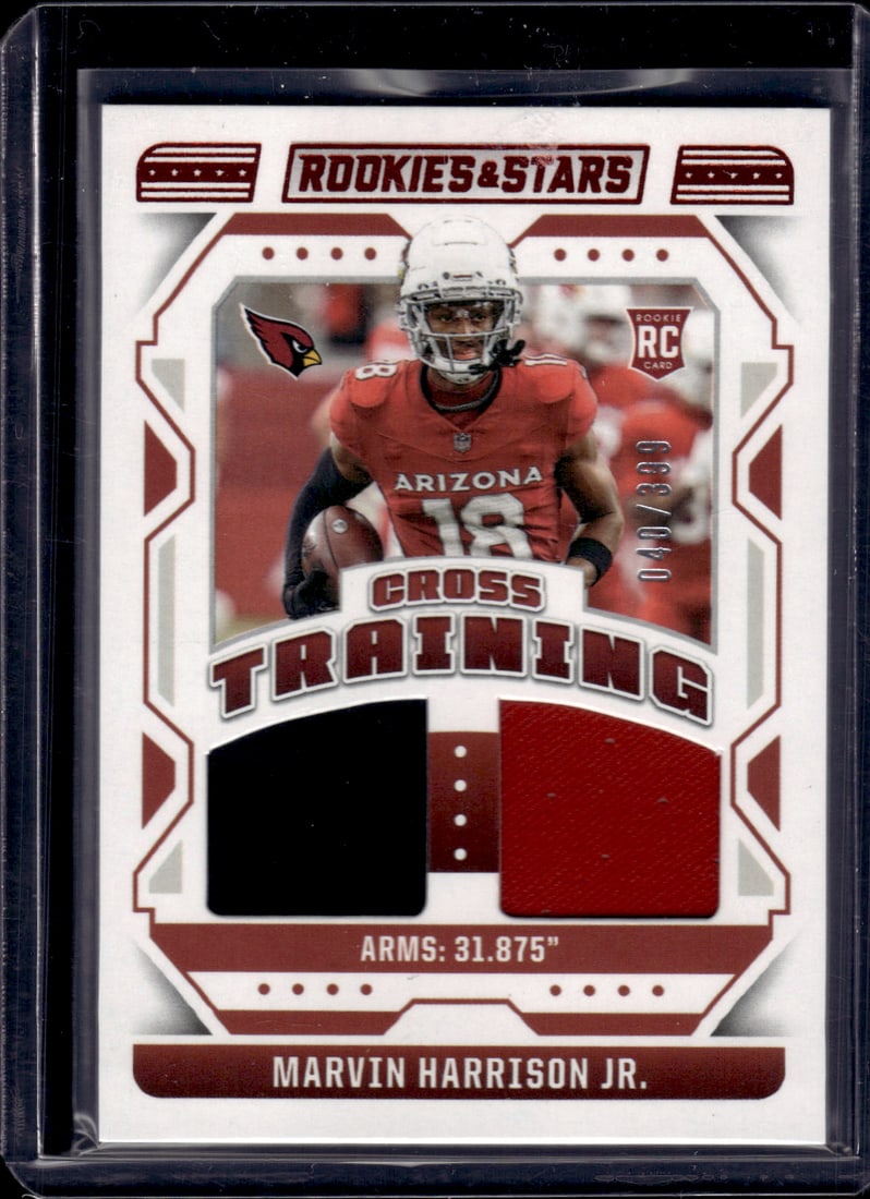 Marvin Harrison Dual Patch RC /399 2024 Panini Rookies & Stars #CT-MHJ (1 of 2)