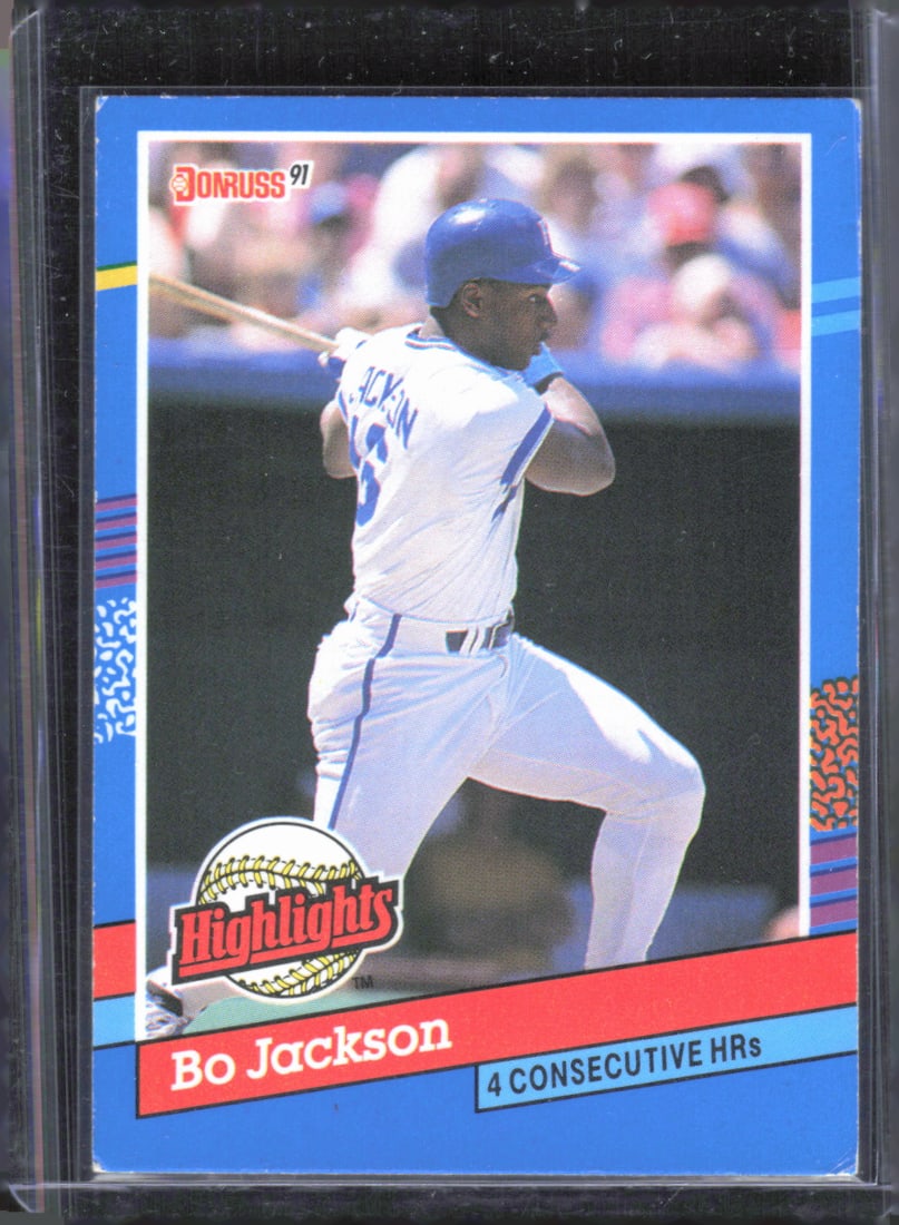 Bo Jackson Highlights - 4 Consecutive HR's Bonus Cards 1991 Donruss #BC-10: Bo Jackson Highlights - 4 Consecutive HR's Bonus Cards 1991 Donruss #BC-10